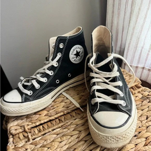 Converse Black High-Top Sneakers - Picture 1 of 7